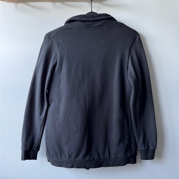 BlankNYC Sherpa Wrap Asymmetrical Zip Sweatshirt Size S - Picture 2 of 12